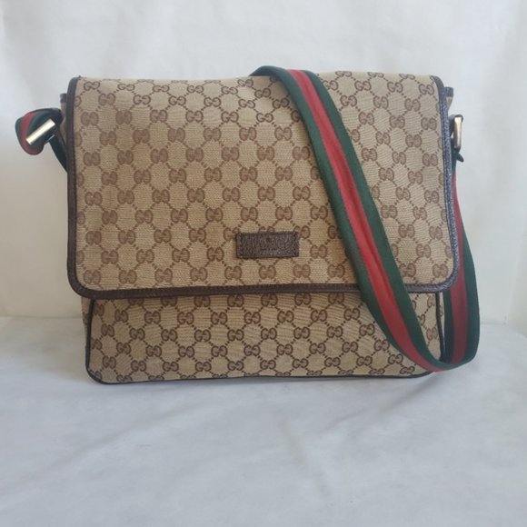 GUCCI Monogram Web Messenger Bag - Picture 2 of 15